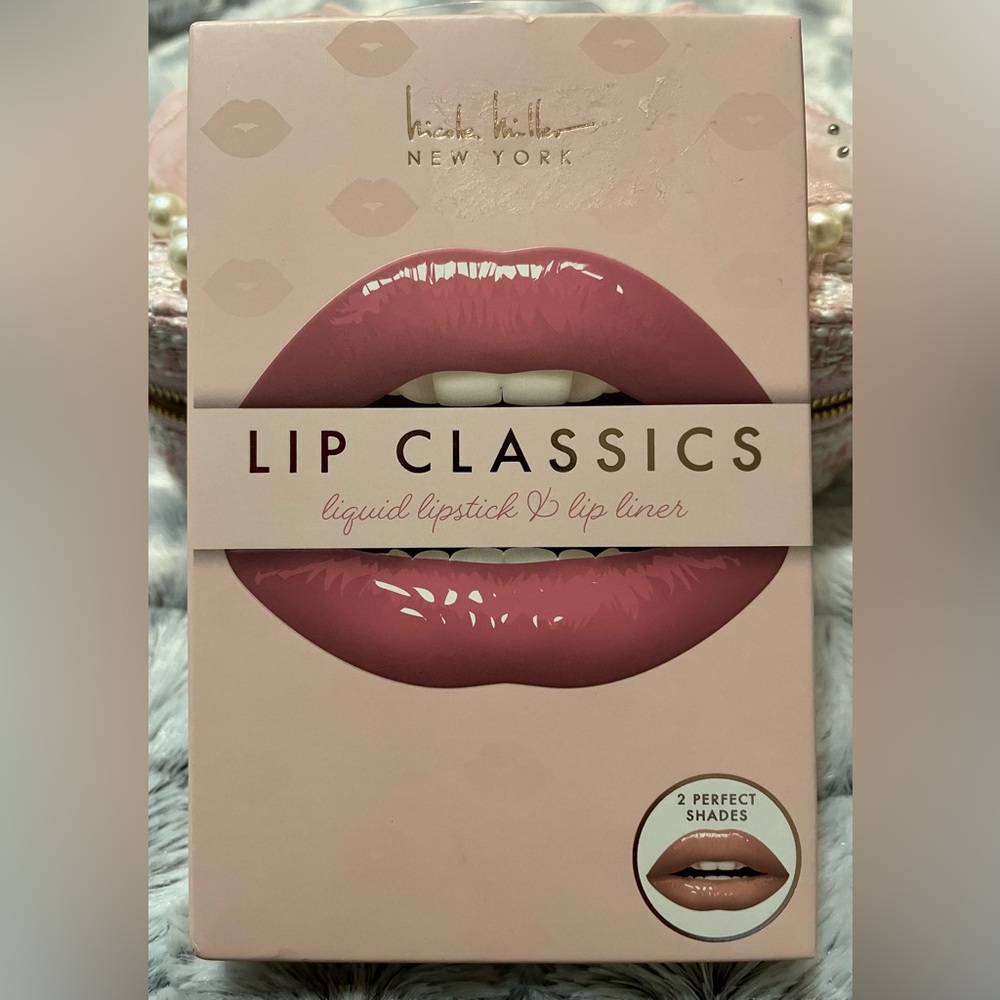 Nicole Miller Lip Liner and Liquid Lipstick Trio - Bold Red and Soft Pink - Picture 2 of 4